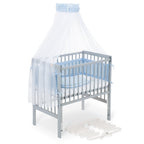Beistellbett Boxspring Flex 26 grau Komplettset mit Schlafsack