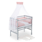 Beistellbett Boxspring Flex 26 grau Komplettset mit Decke / Kissen