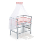 Beistellbett Boxspring Flex 26 grau Komplettset mit Schlafsack