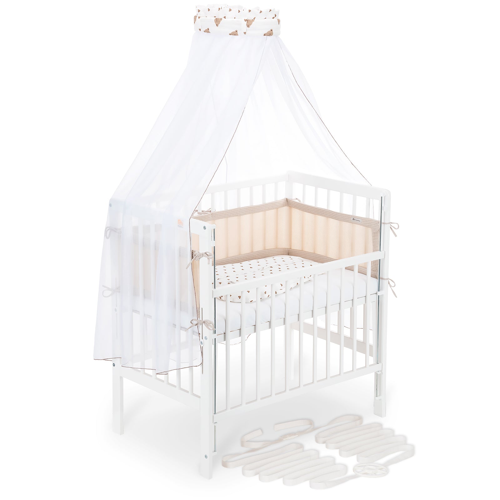 Beistellbett Boxspring Flex 26 weiß Komplettset Schlafsack