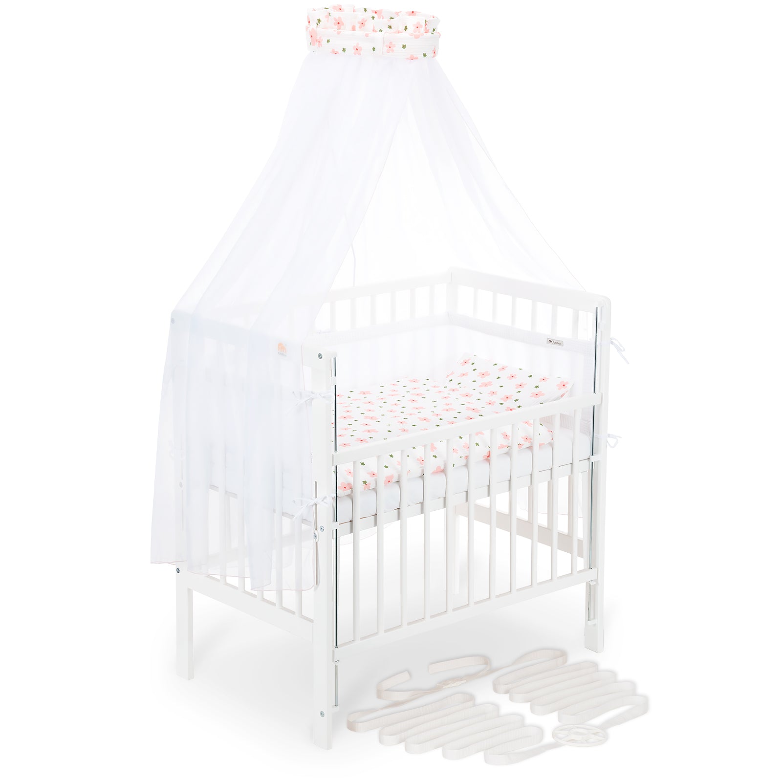 Beistellbett Boxspring Flex 26 weiß Komplettset Decke/Kissen