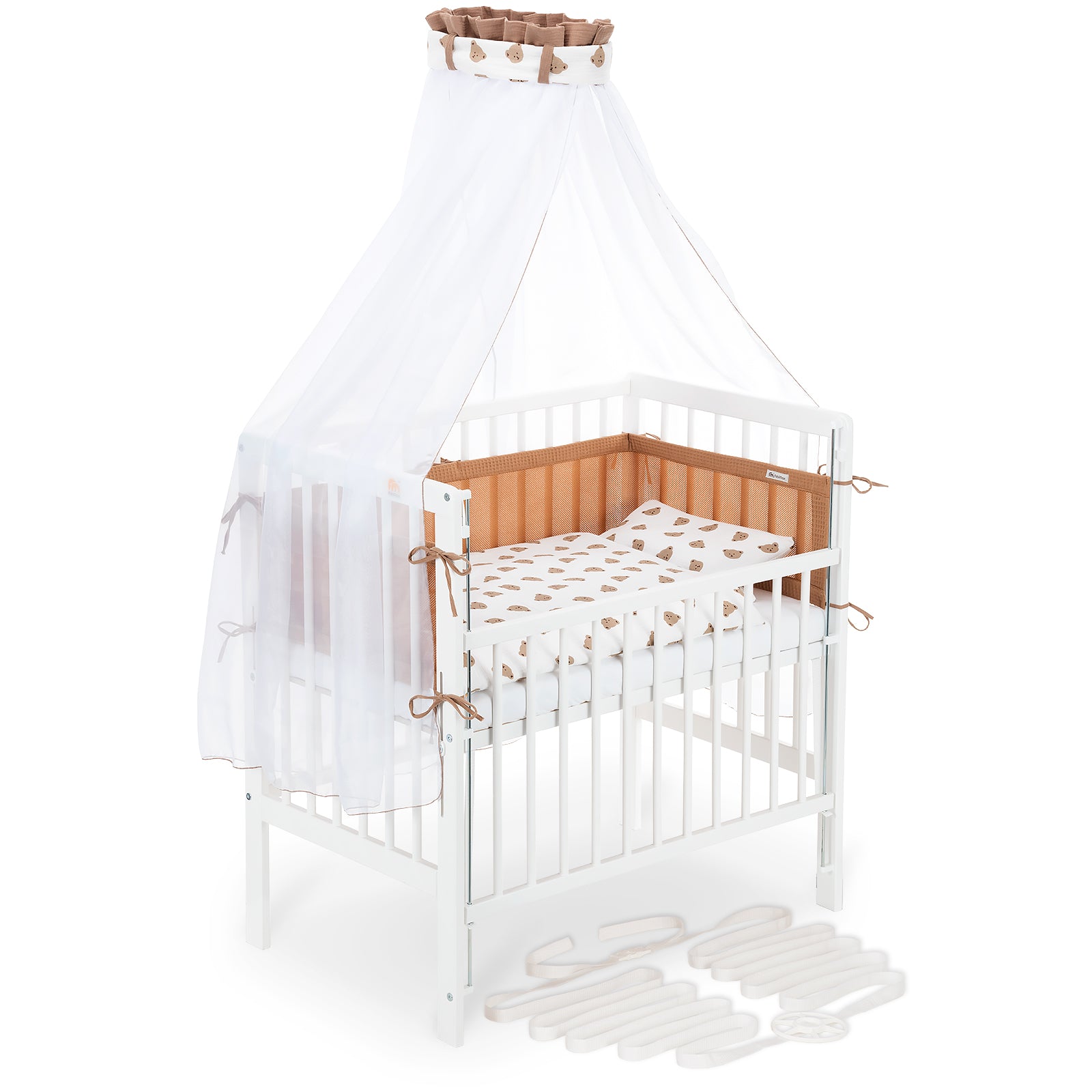 Beistellbett Boxspring Flex 26 weiß Komplettset Decke/Kissen