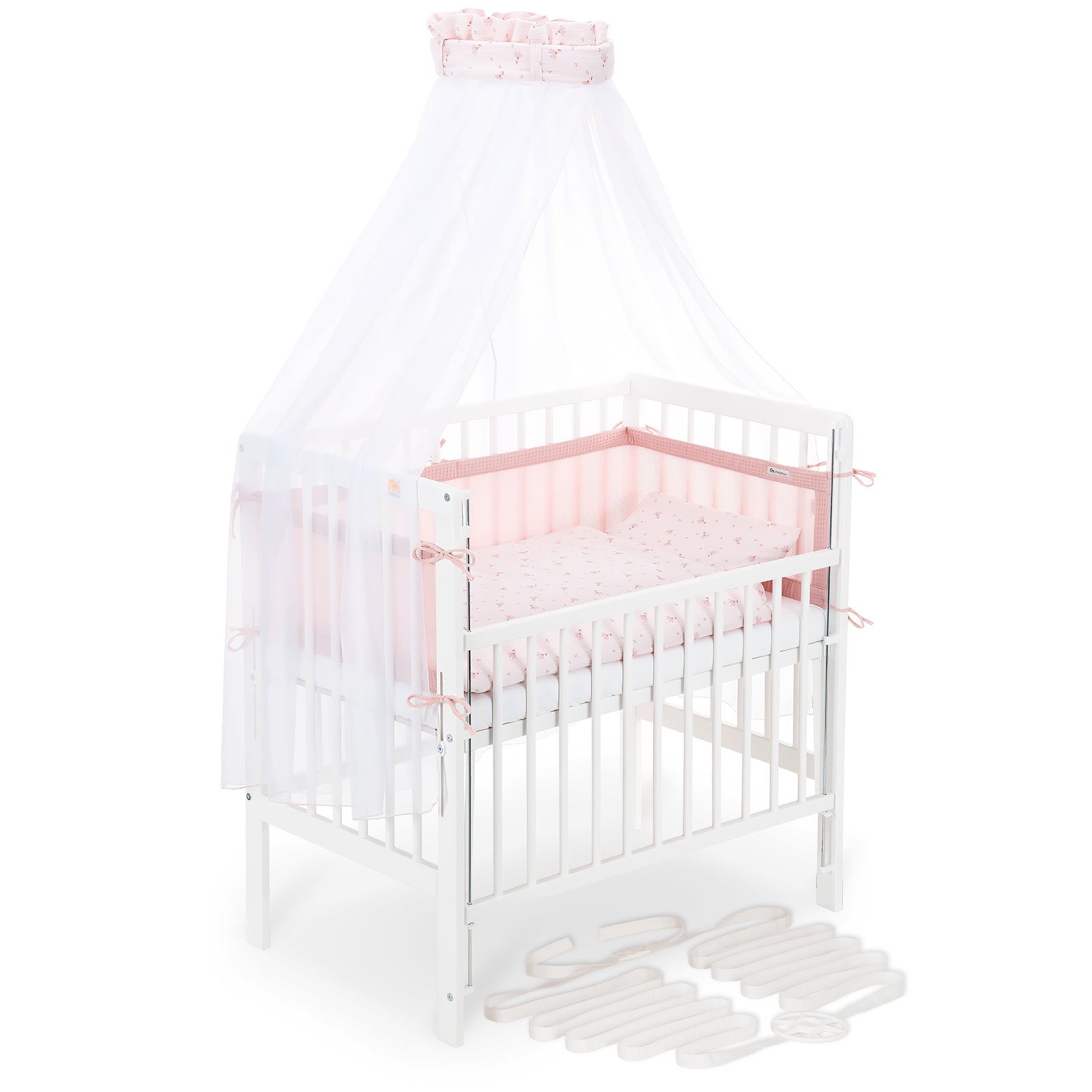 Beistellbett Boxspring Flex 26 weiß Komplettset Decke/Kissen