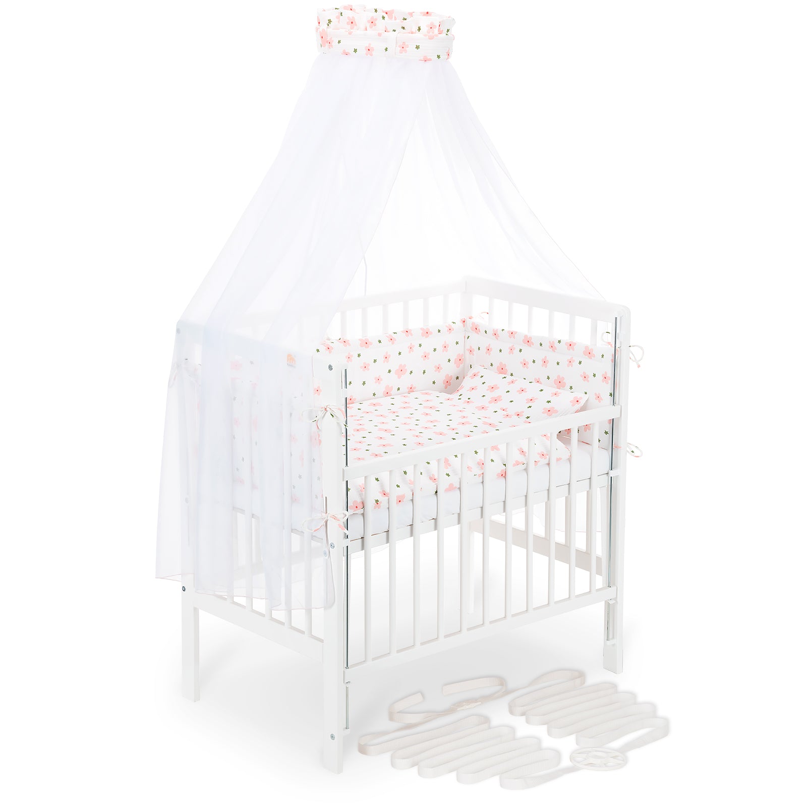 Beistellbett Boxspring Flex 26 weiß Komplettset Decke/Kissen