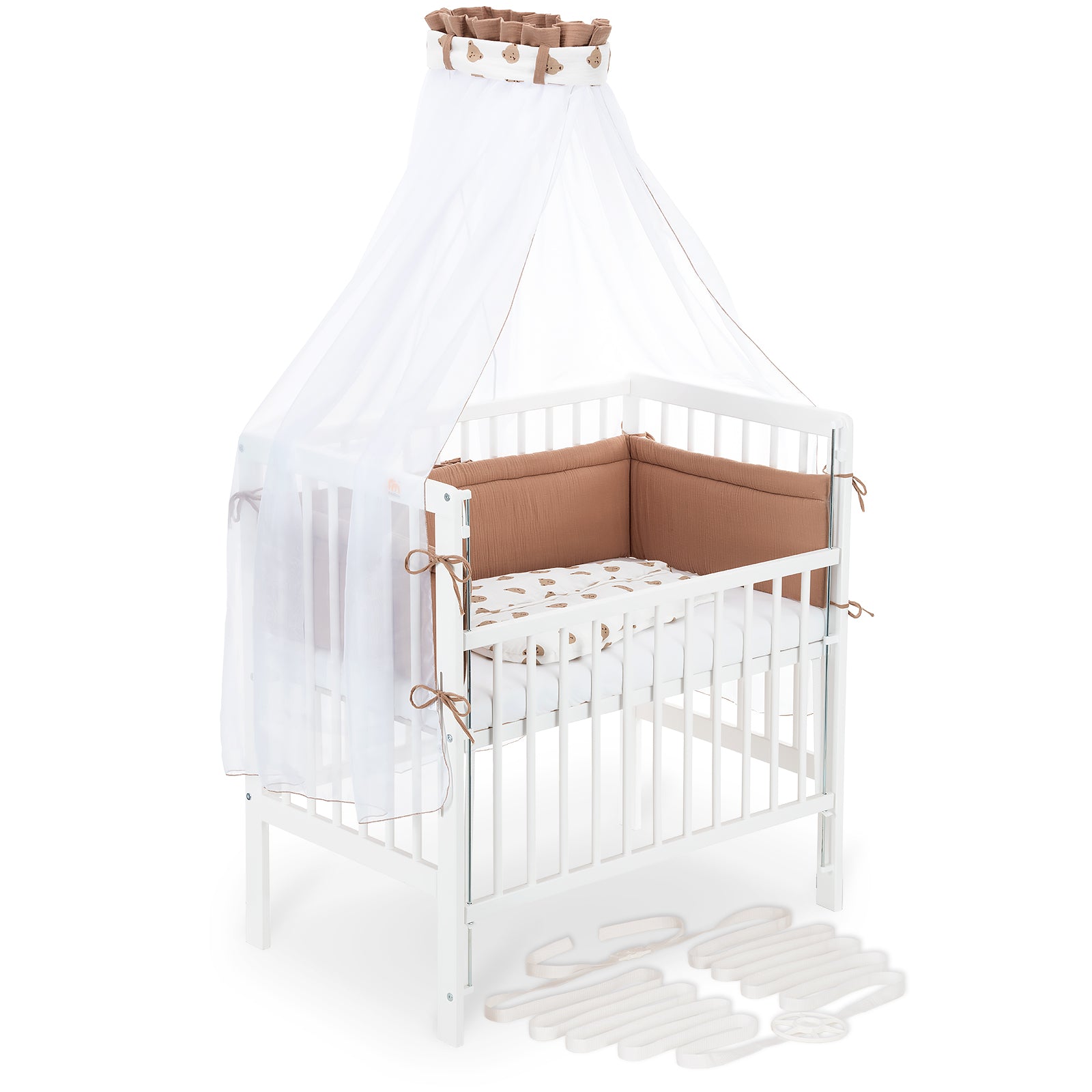 Beistellbett Boxspring Flex 26 weiß Komplettset Schlafsack