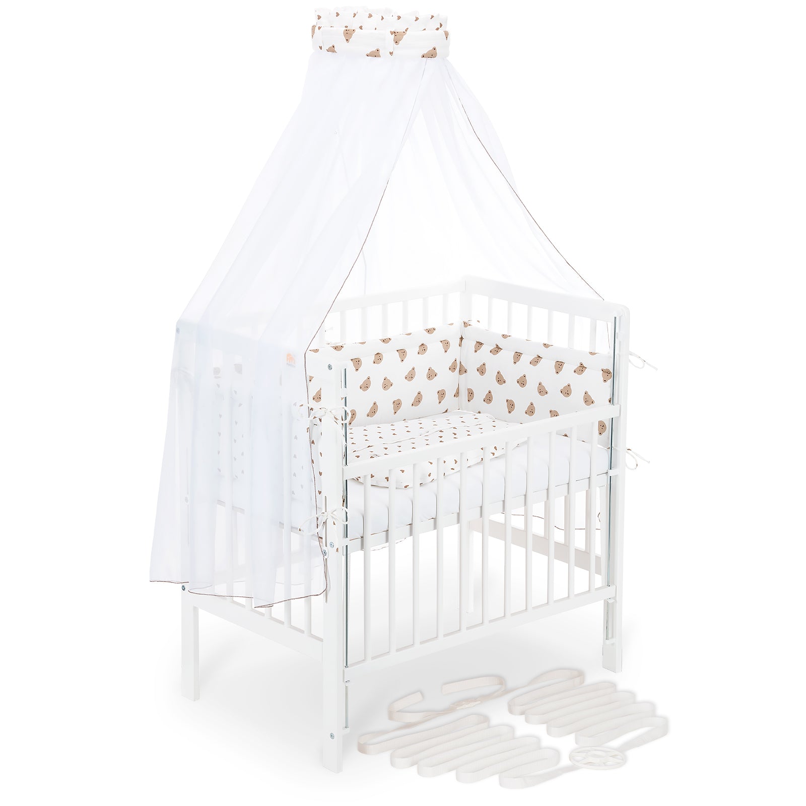 Beistellbett Boxspring Flex 26 weiß Komplettset Schlafsack