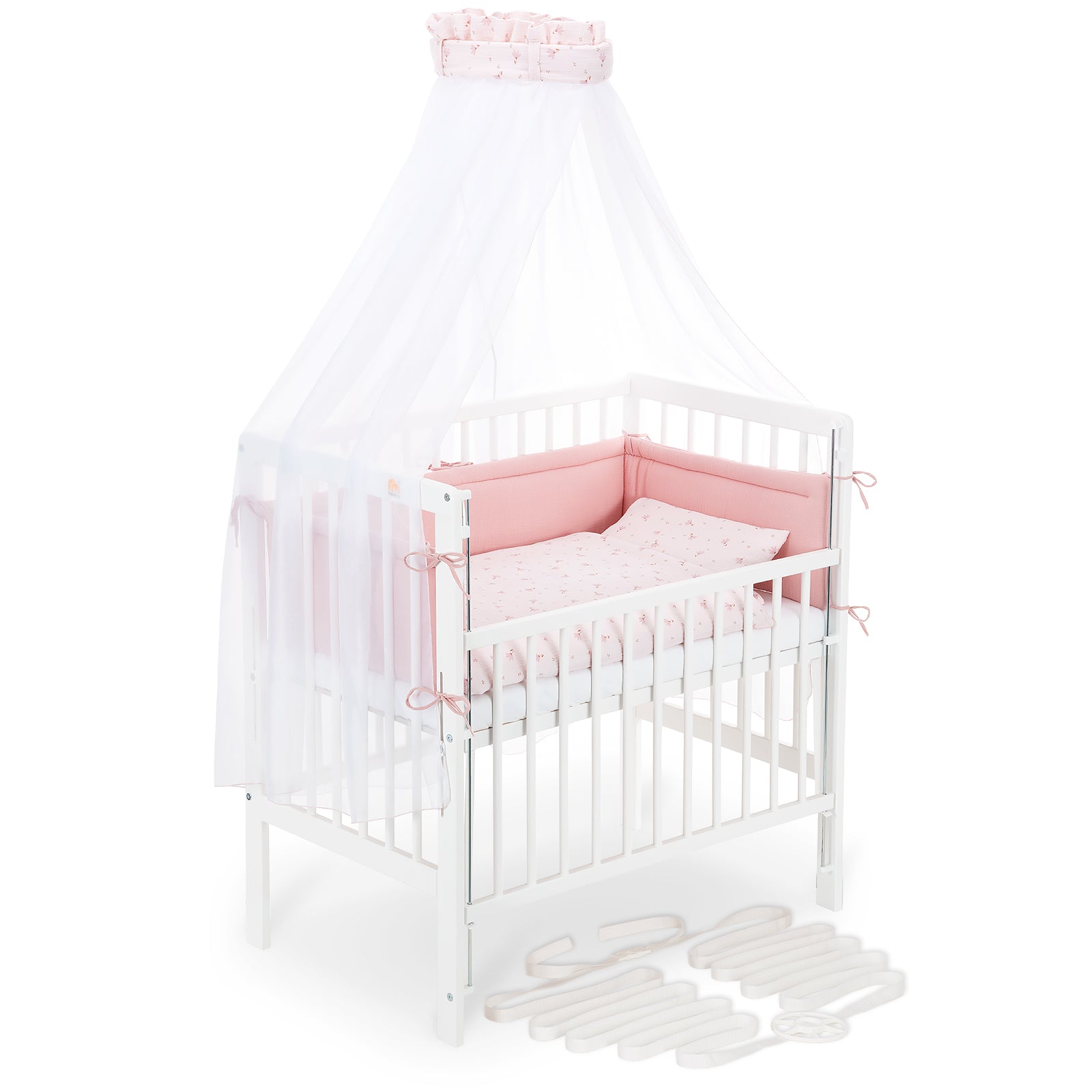 Beistellbett Boxspring Flex 26 weiß Komplettset Decke/Kissen