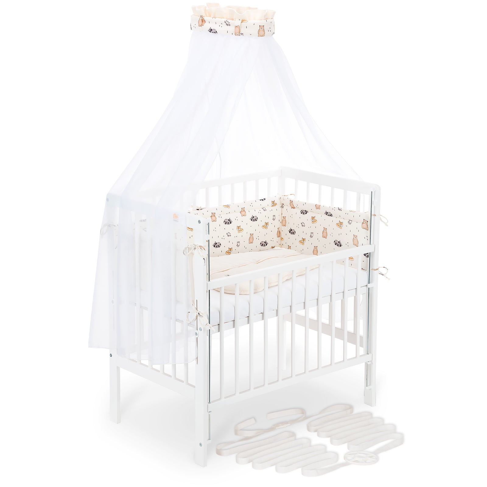 Beistellbett Boxspring Flex 26 weiß Komplettset Schlafsack