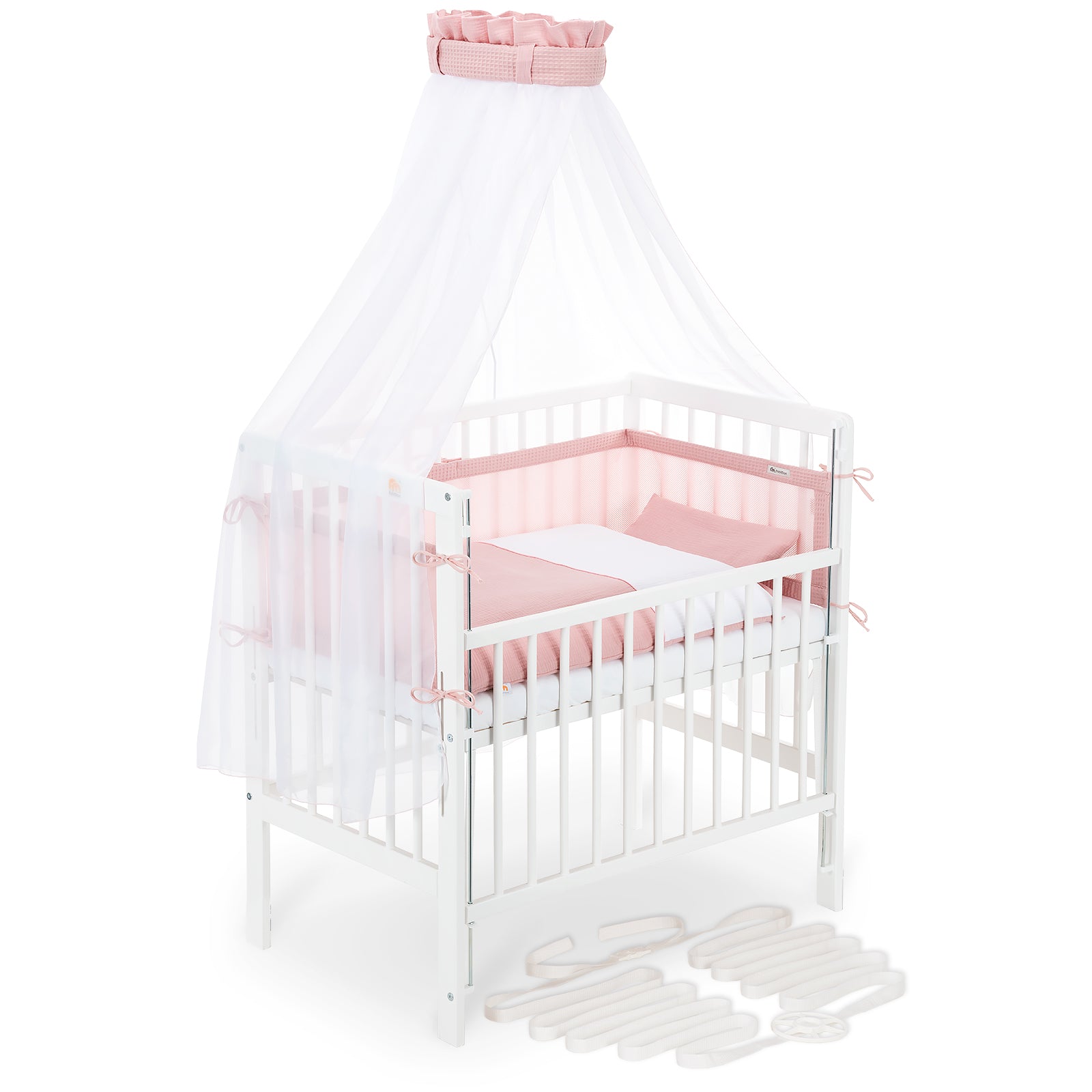 Beistellbett Boxspring Flex 26 weiß Komplettset Decke/Kissen