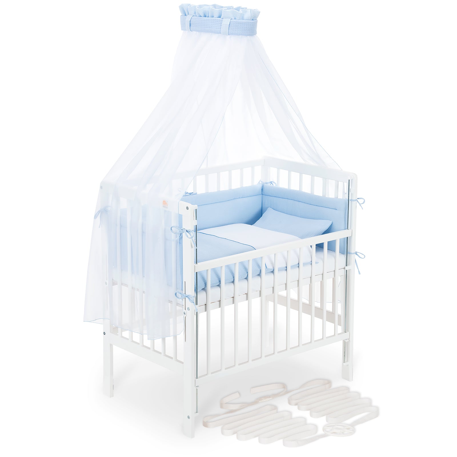 Beistellbett Boxspring Flex 26 weiß Komplettset Decke/Kissen