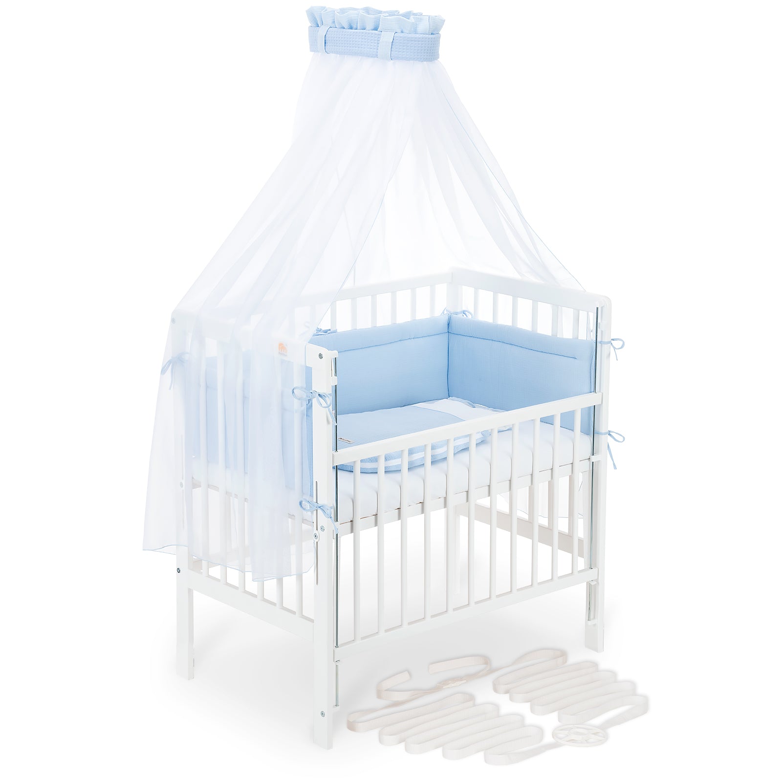 Beistellbett Boxspring Flex 26 weiß Komplettset Schlafsack