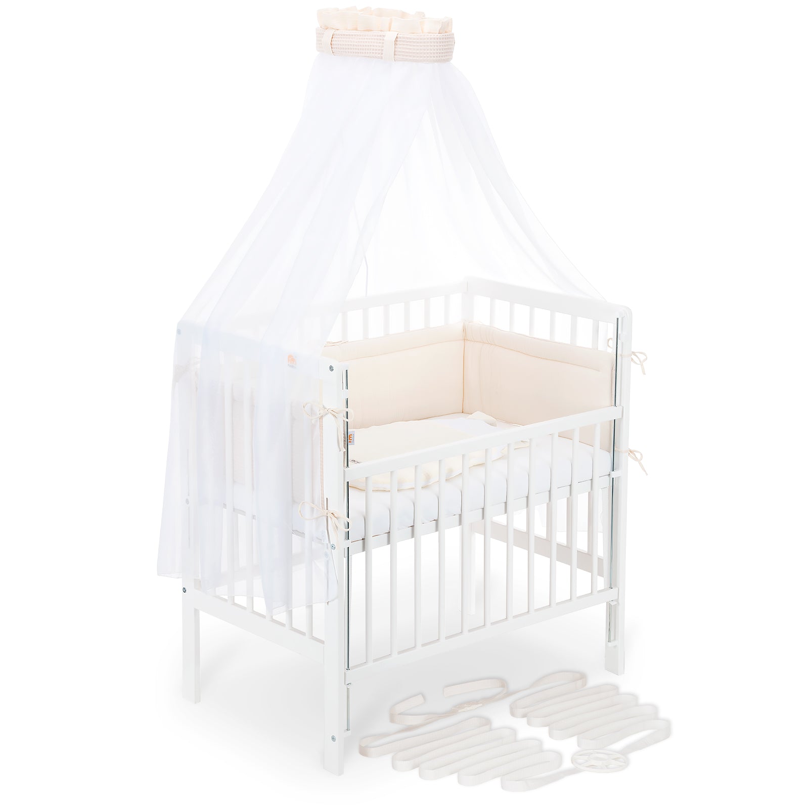 Beistellbett Boxspring Flex 26 weiß Komplettset Schlafsack