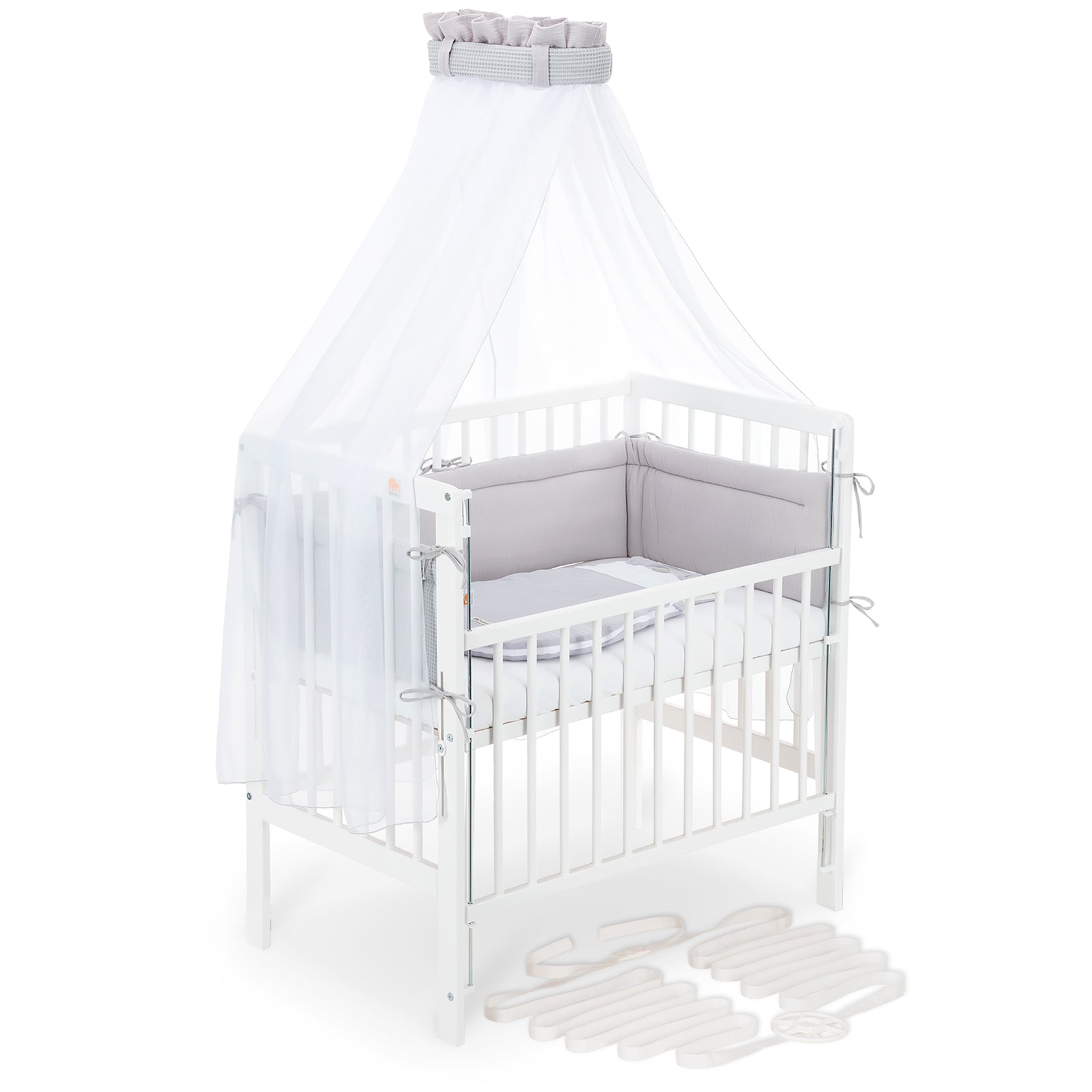 Beistellbett Boxspring Flex 26 weiß Komplettset Schlafsack