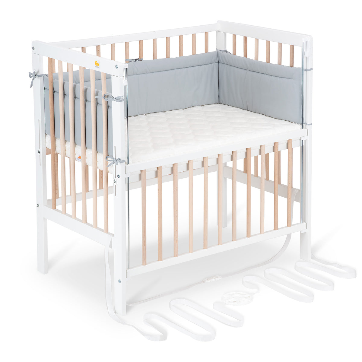 Beistellbett Boxspring Flex weiß / natur