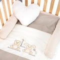 Textil-Komplettset für Kinderbett Beige Punkte