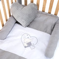 Textil-Komplettset für Kinderbett Graue Punkte