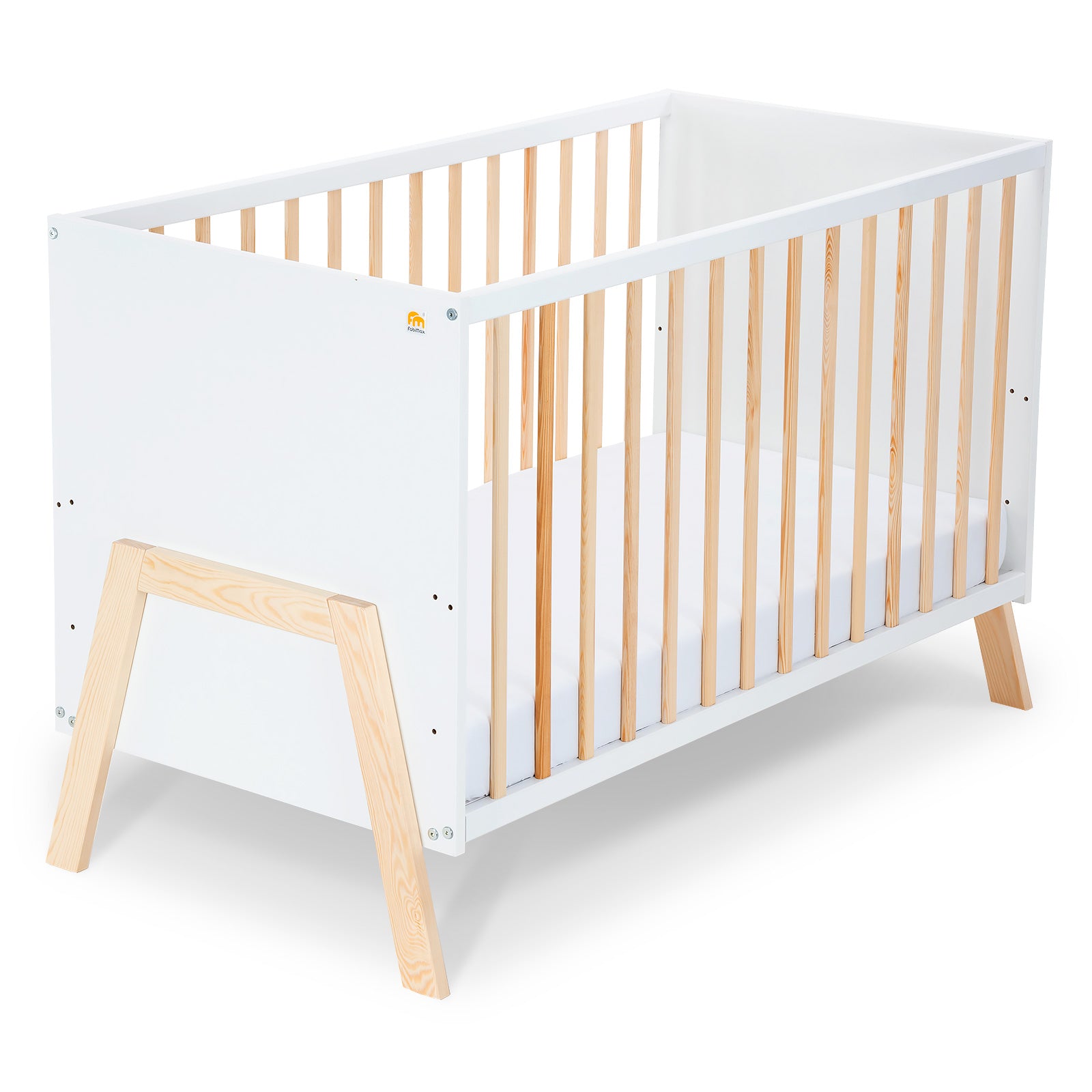 Kinderbett Lunara Weiß / Natur