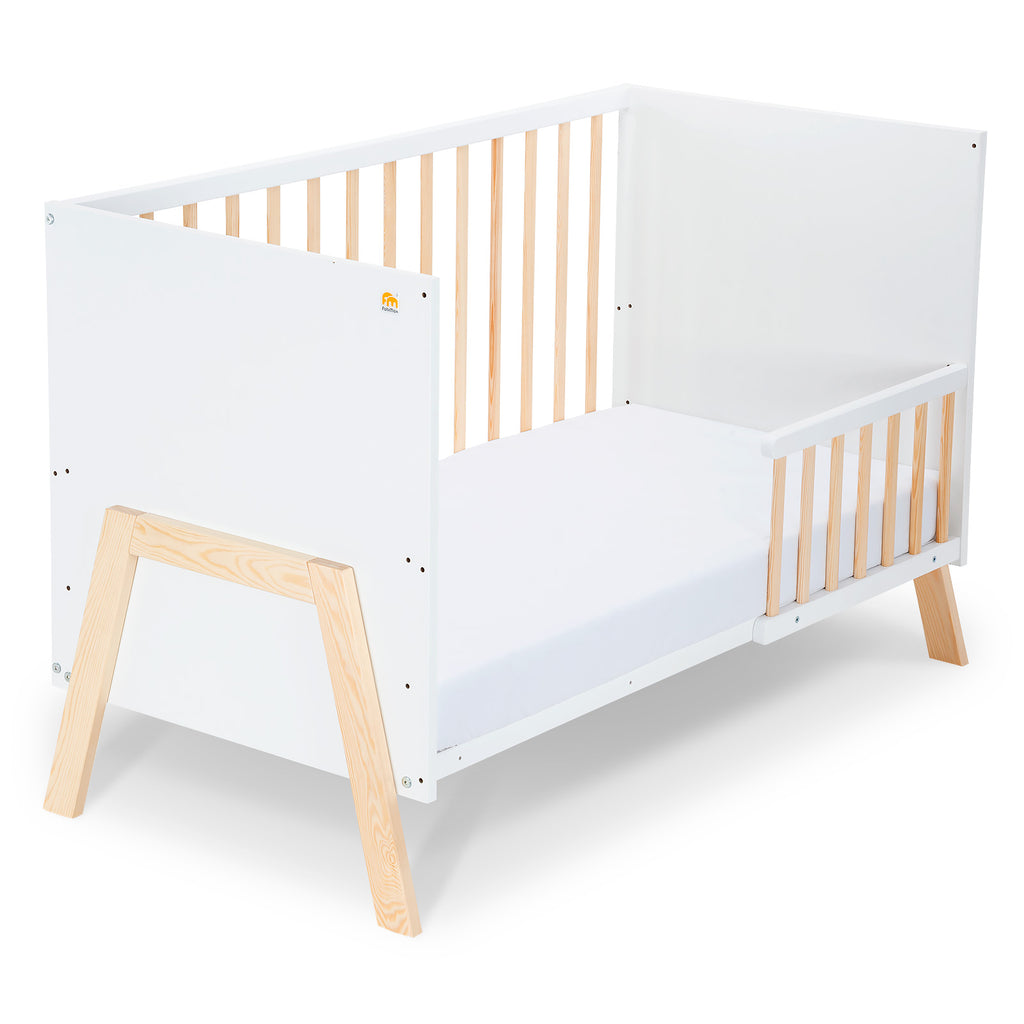 Kinderbett Lunara Weiß / Natur