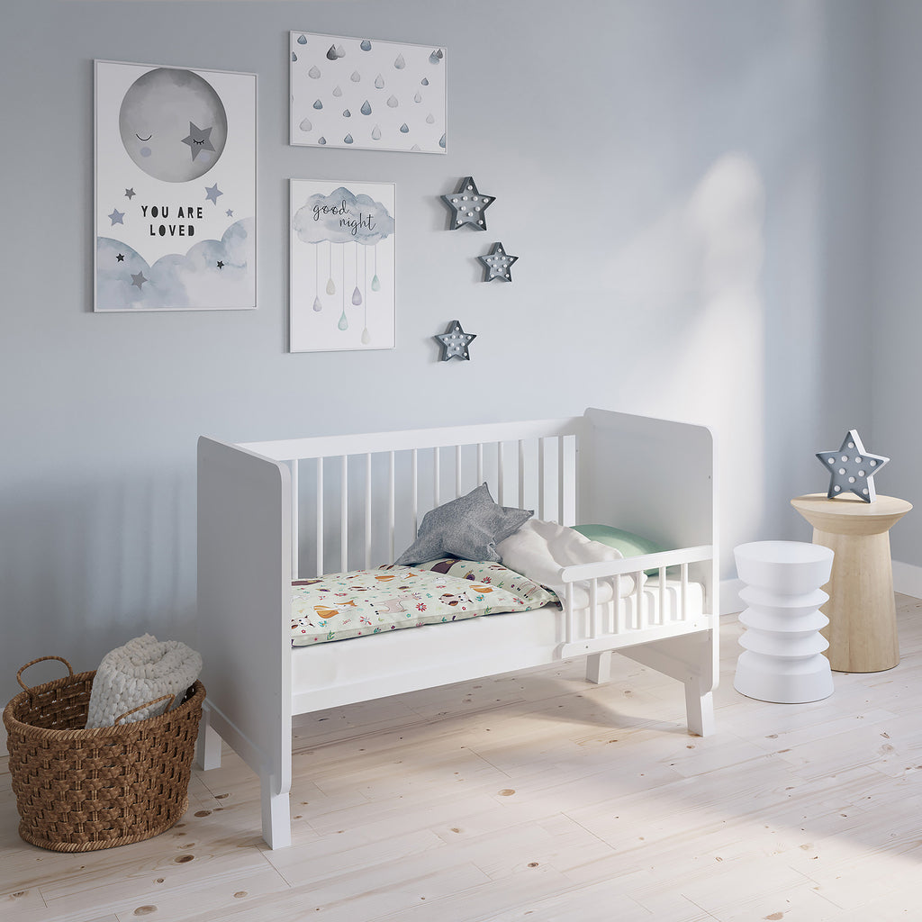 Kinderbett Nachteule Weiß 120x60