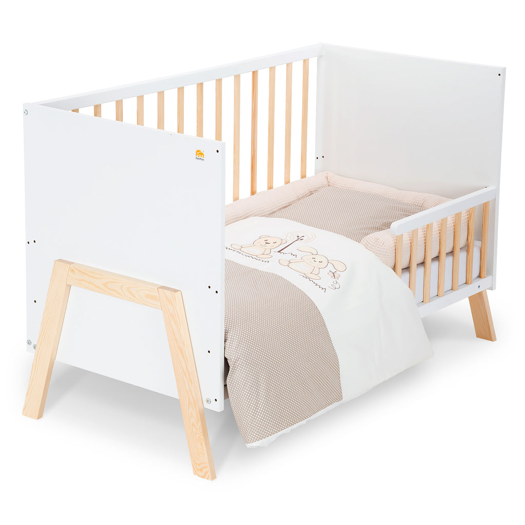 Kinderbett Lunara Weiß / Natur