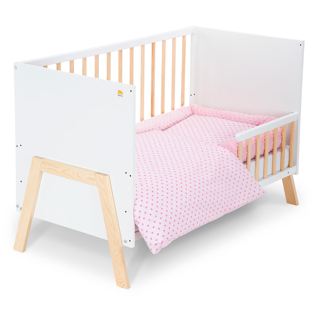 Kinderbett Lunara Weiß / Natur