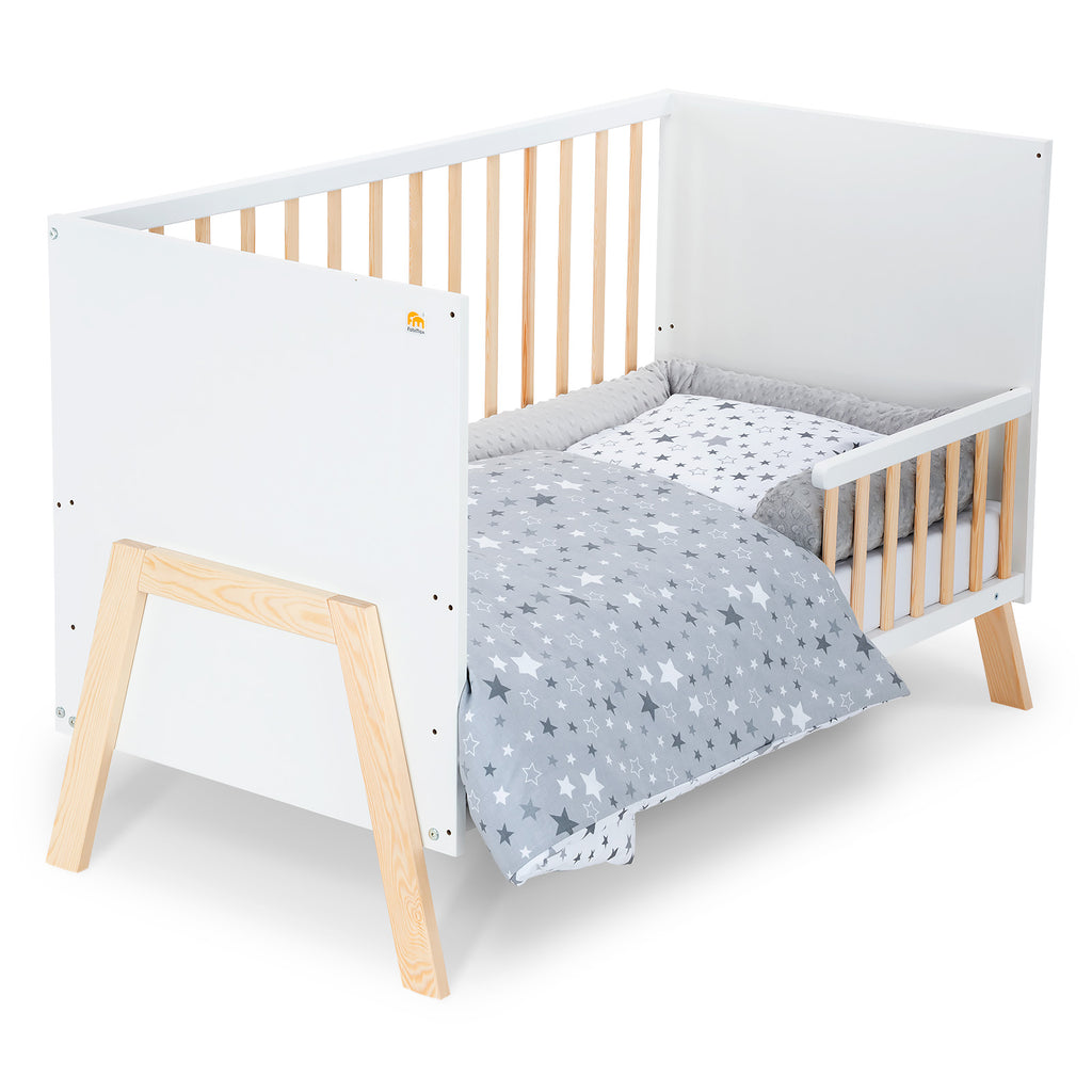 Kinderbett Lunara Weiß / Natur