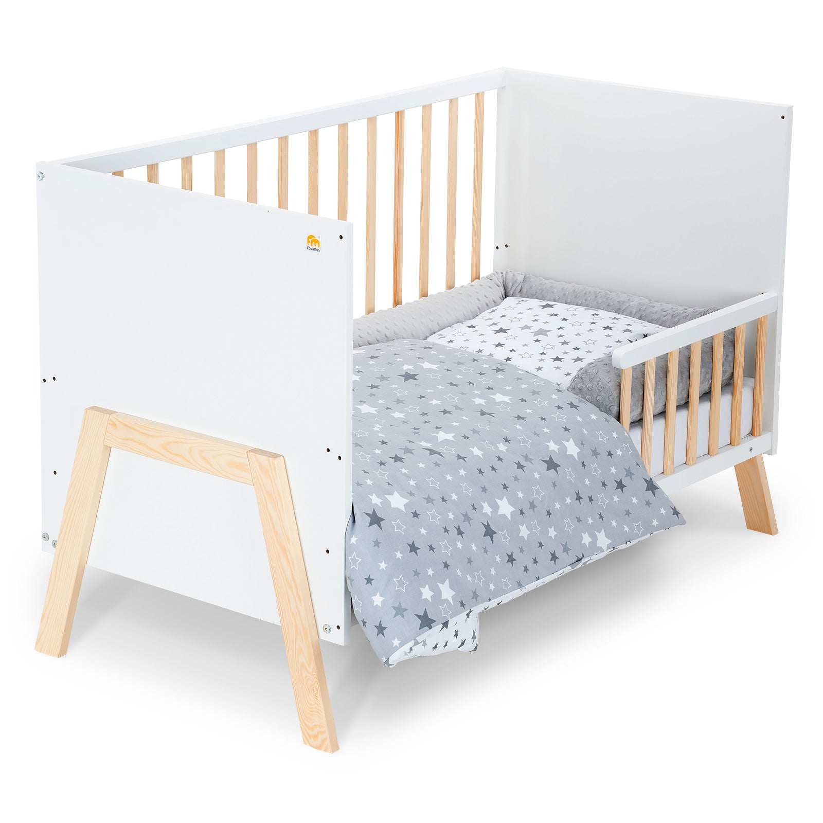 Kinderbett Lunara Weiß / Natur