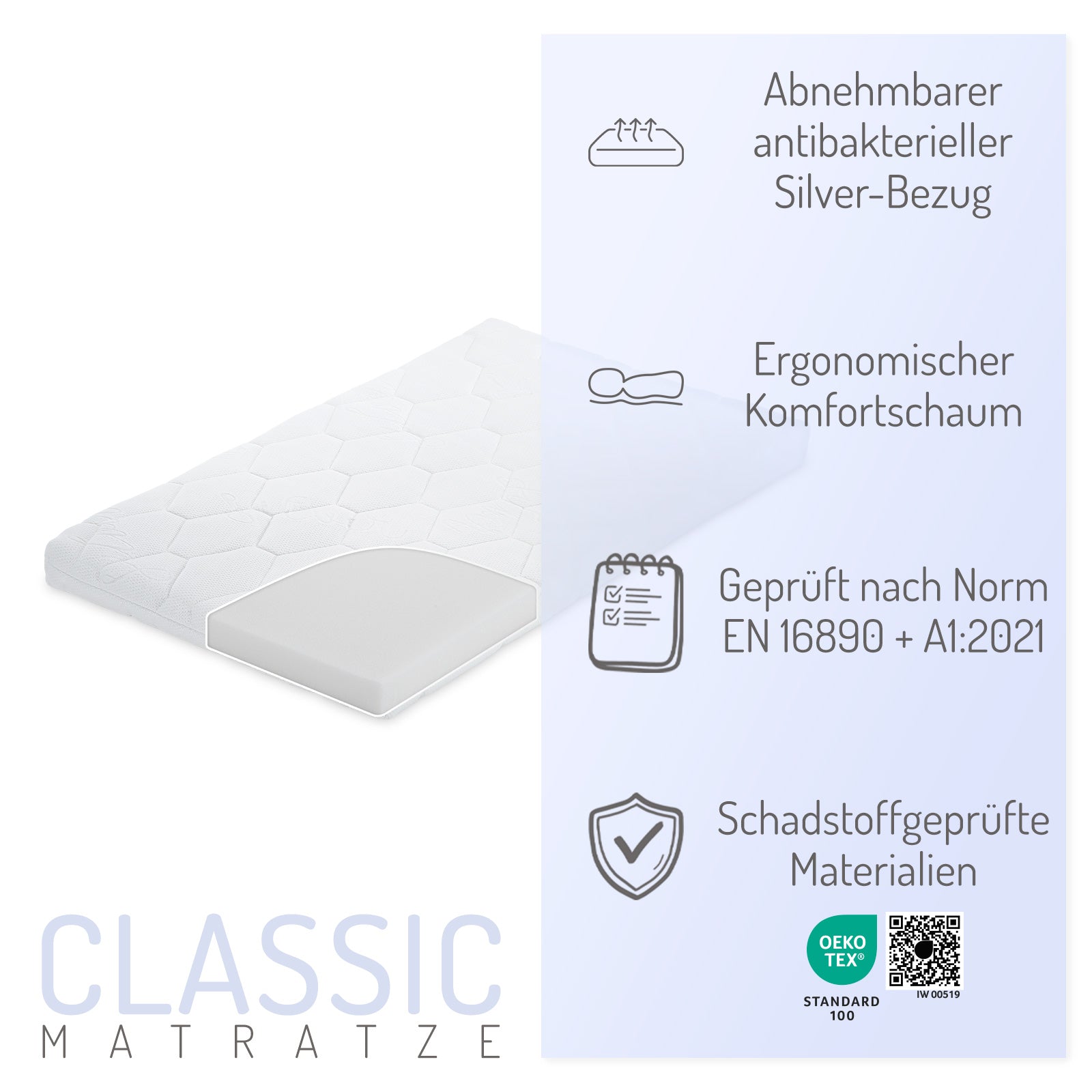 Beistellbett Boxspring Flex weiß