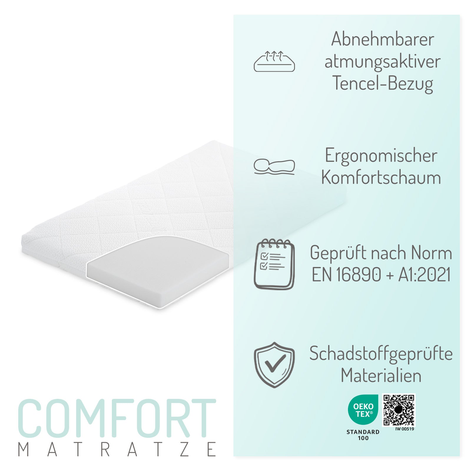 Beistellbett Boxspring Flex weiß