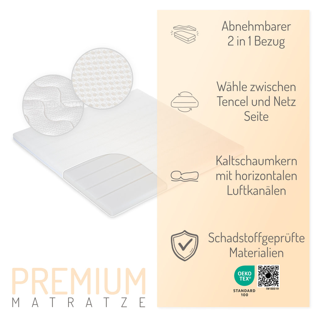 Matratze Premium für Laufgitter 100x100 cm