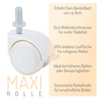 Parkettrollen MAXI weiß