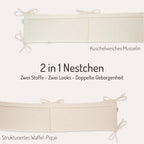 Waffel-Piqué-/Musselin-Nestchen Beige
