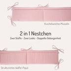 Waffel-Piqué-/Musselin-Nestchen Rosa