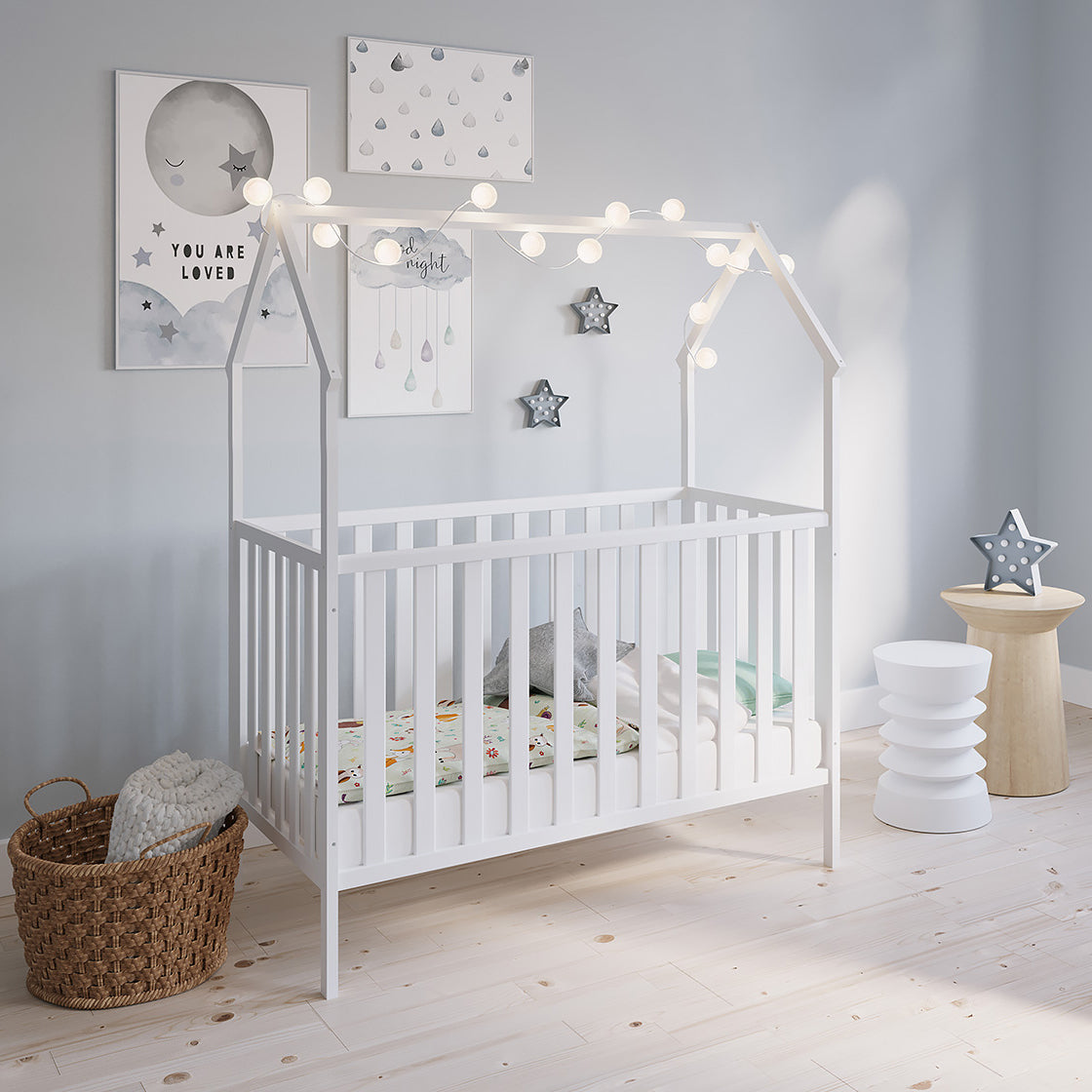 Hausbett Schlafmütze Weiß 120x60