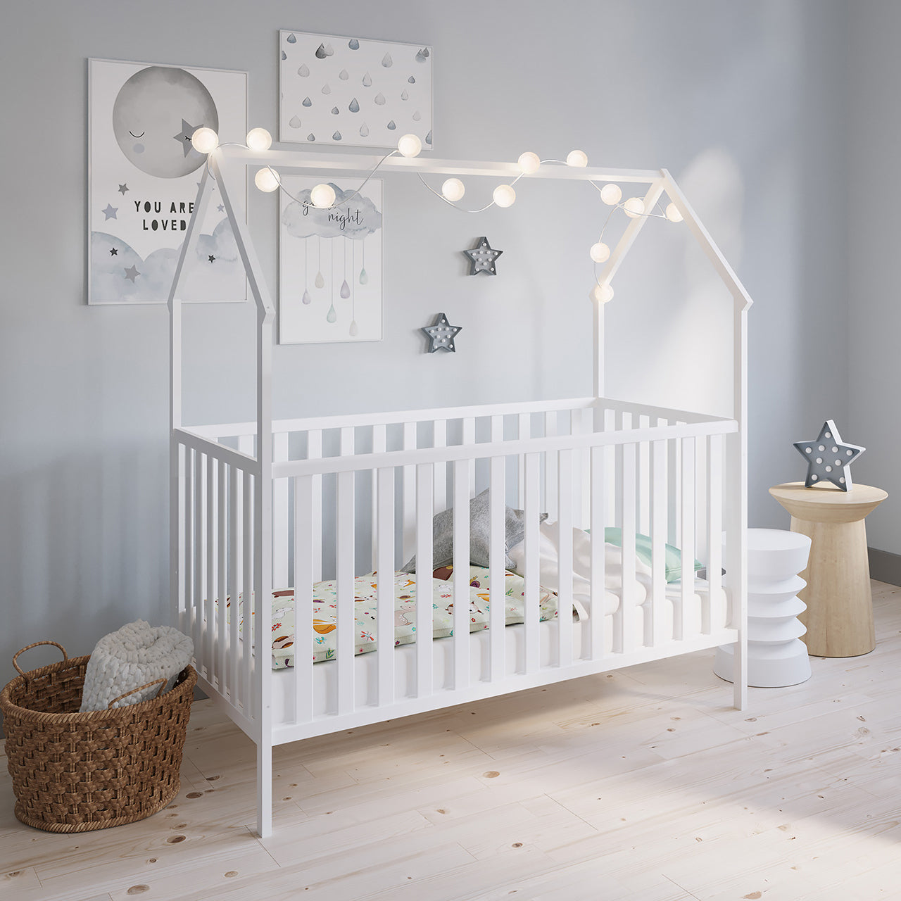 Hausbett Schlafmütze Weiß 140x70
