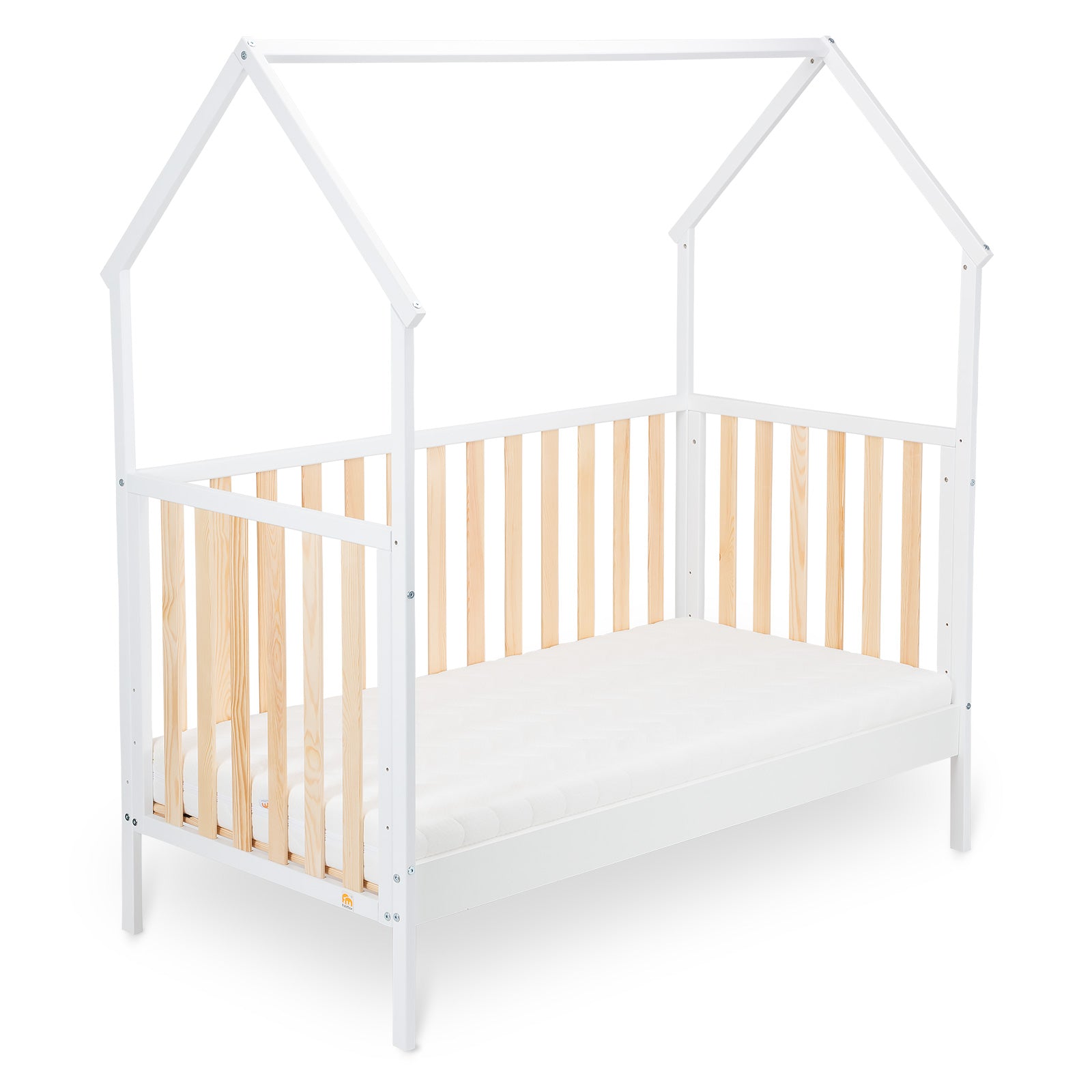 Hausbett Schlafmütze Weiß / Natur 140x70