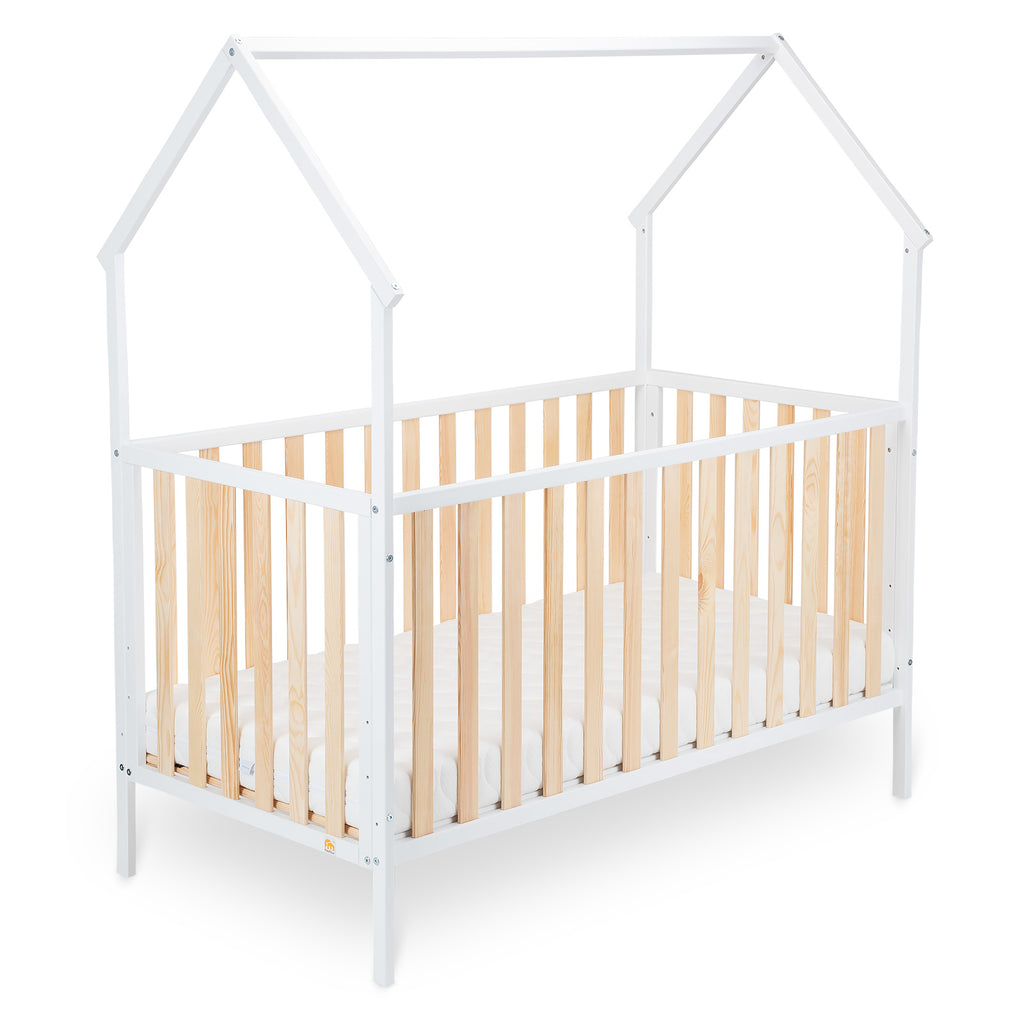 Hausbett Schlafmütze Weiß / Natur 140x70