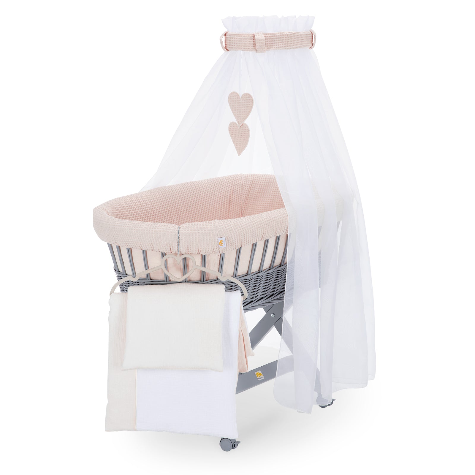 Stubenwagen grau lackiert