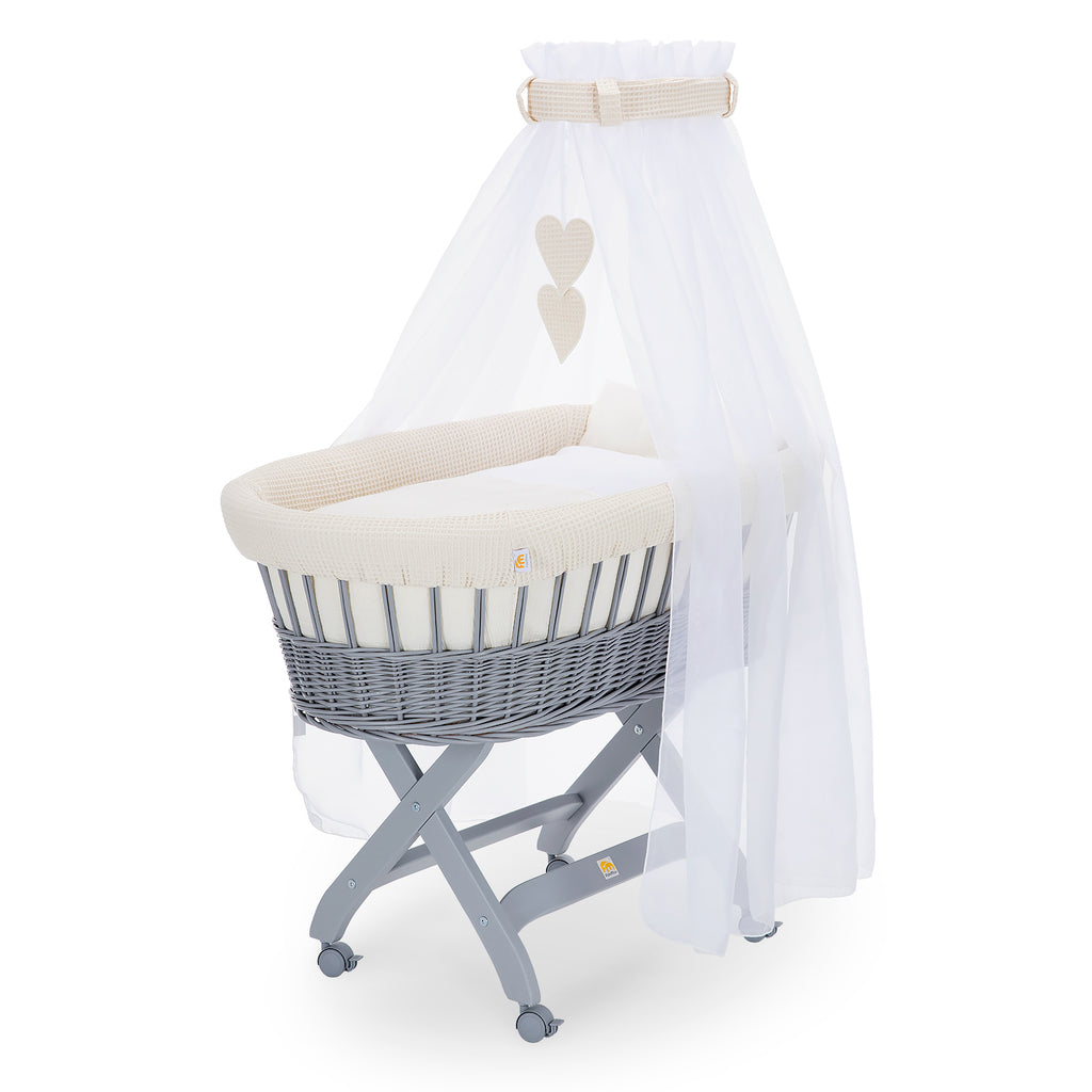 Bassinet painted grey