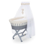Bassinet painted grey