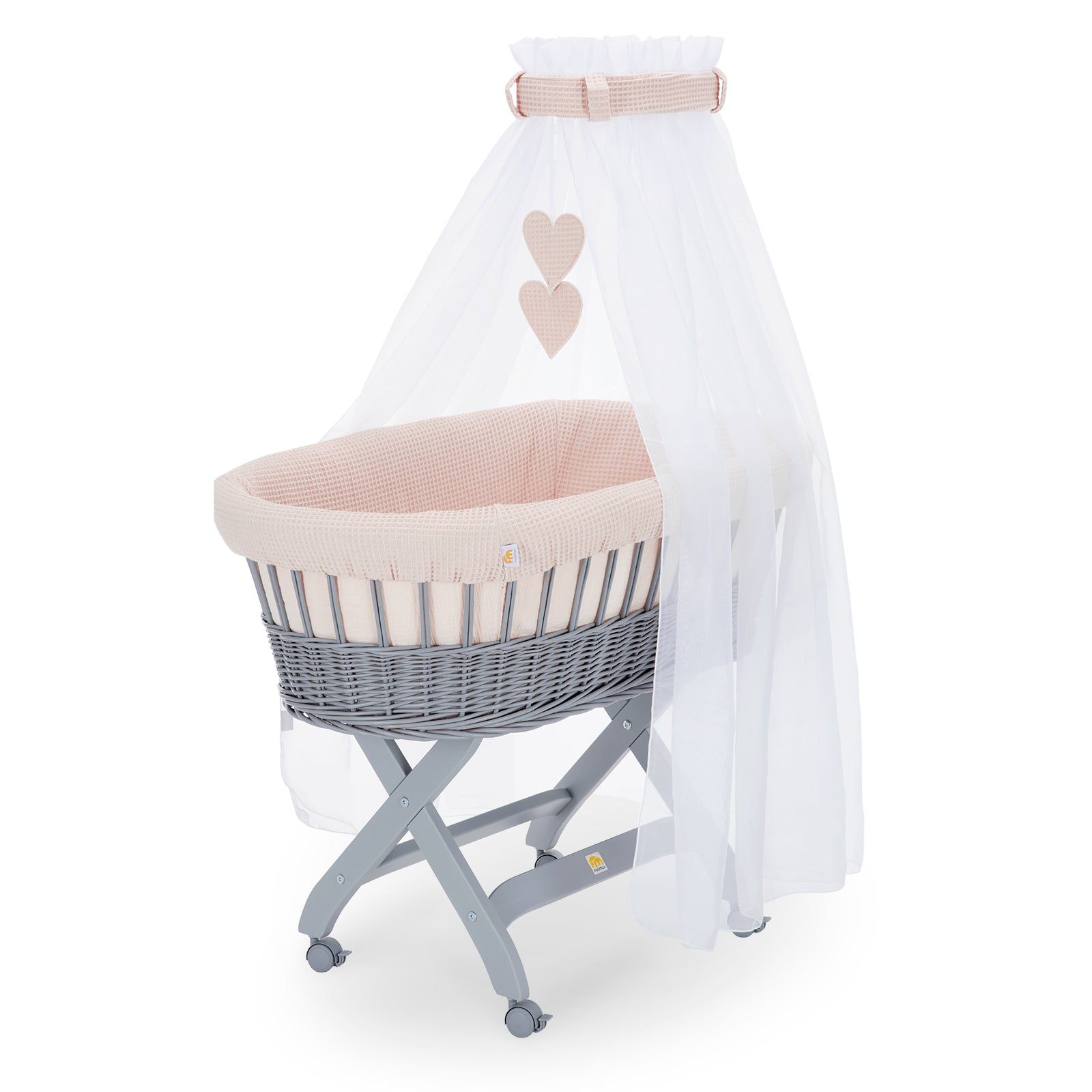 Stubenwagen grau lackiert