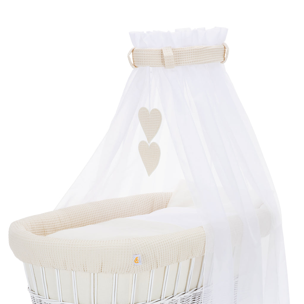 Musselin Textilienset für Stubenwagen Creme