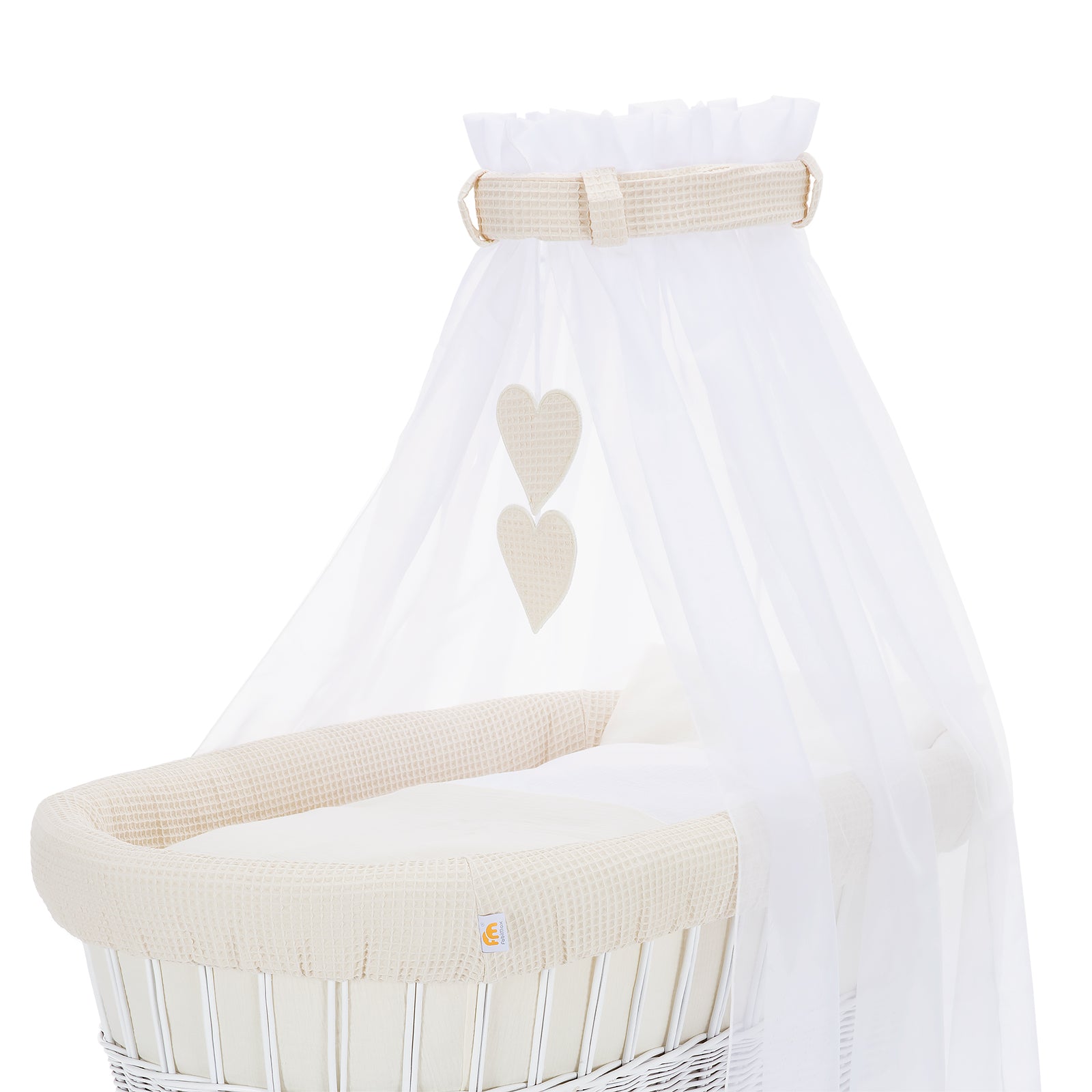 Musselin Textilienset für Stubenwagen Creme