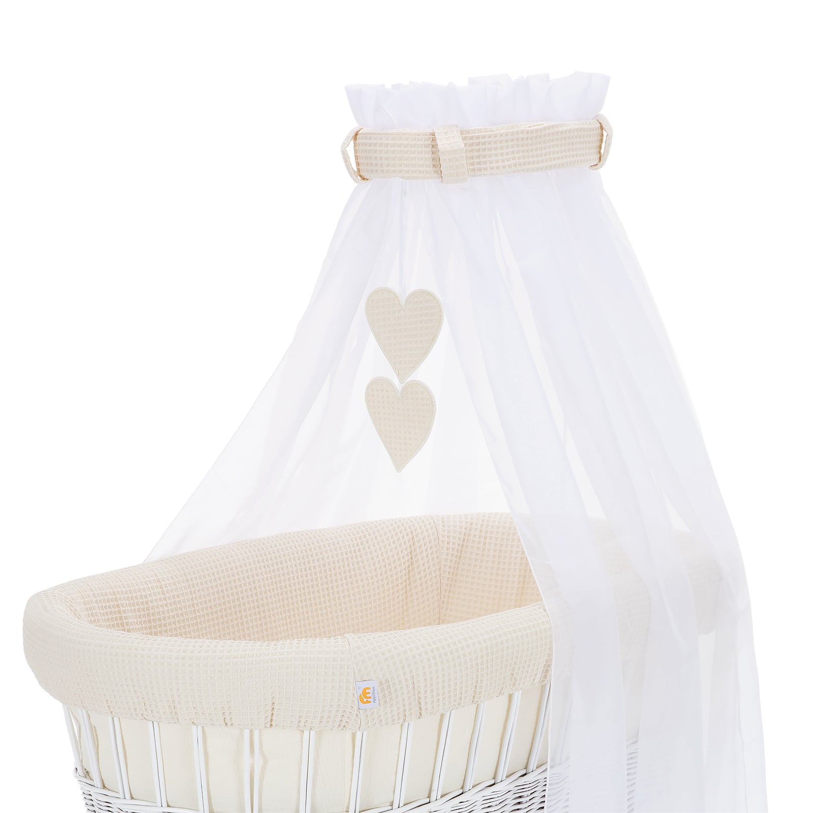 Musselin Textilienset für Stubenwagen Creme