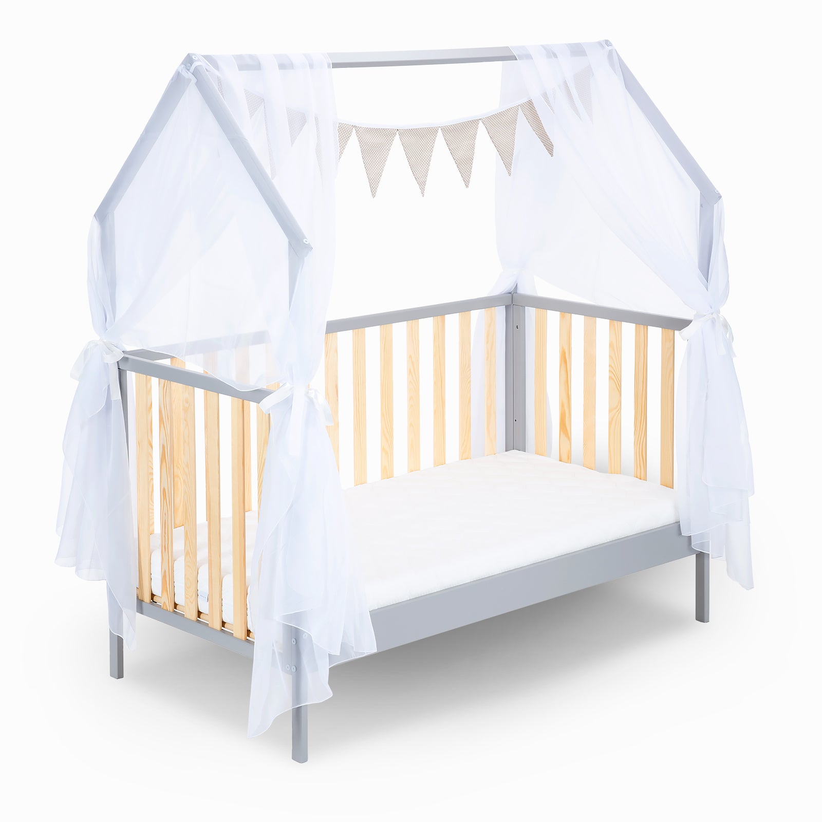 Hausbett Schlafmütze Grau / Natur 140x70