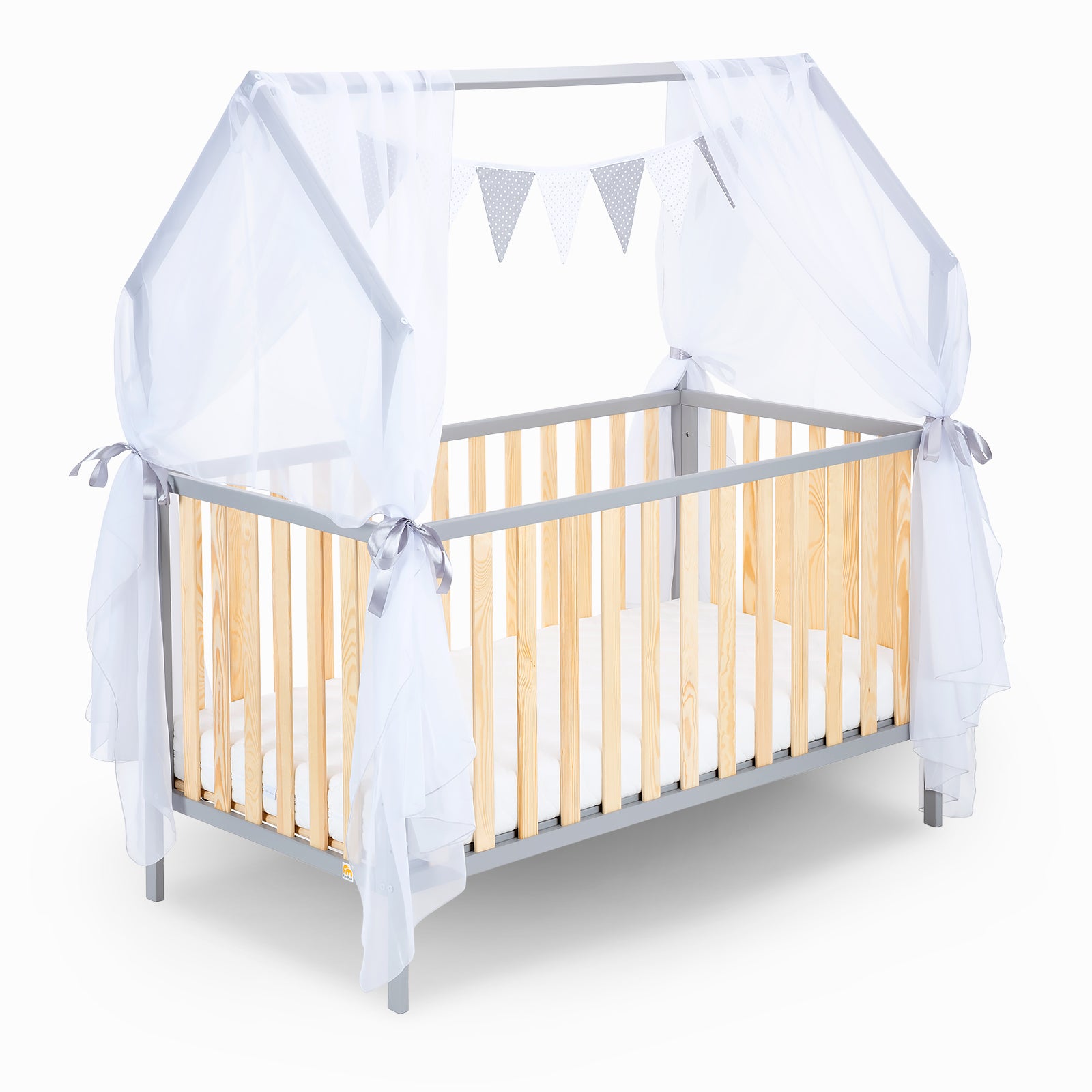 Hausbett Schlafmütze Grau / Natur 120x60
