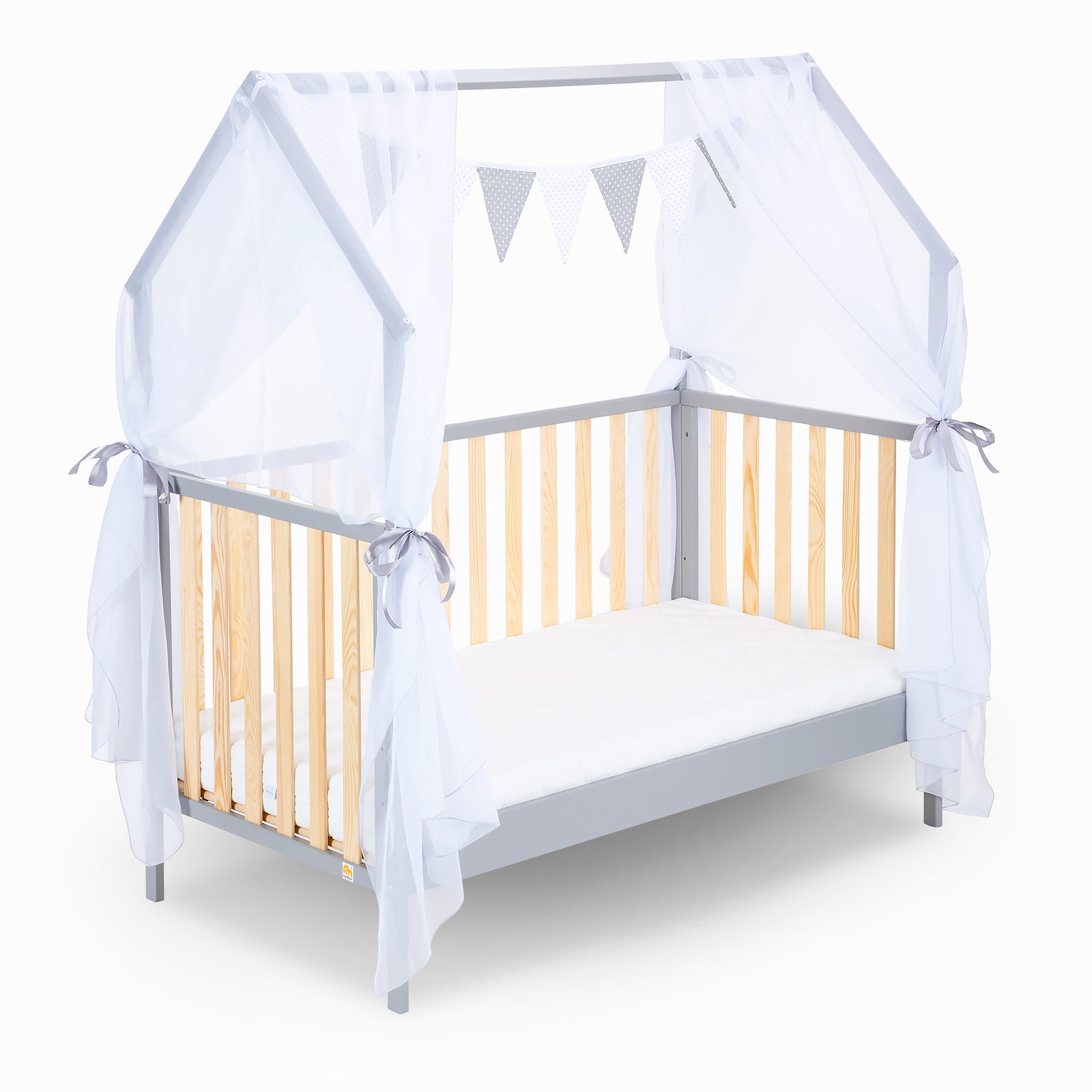 Hausbett Schlafmütze Grau / Natur 140x70
