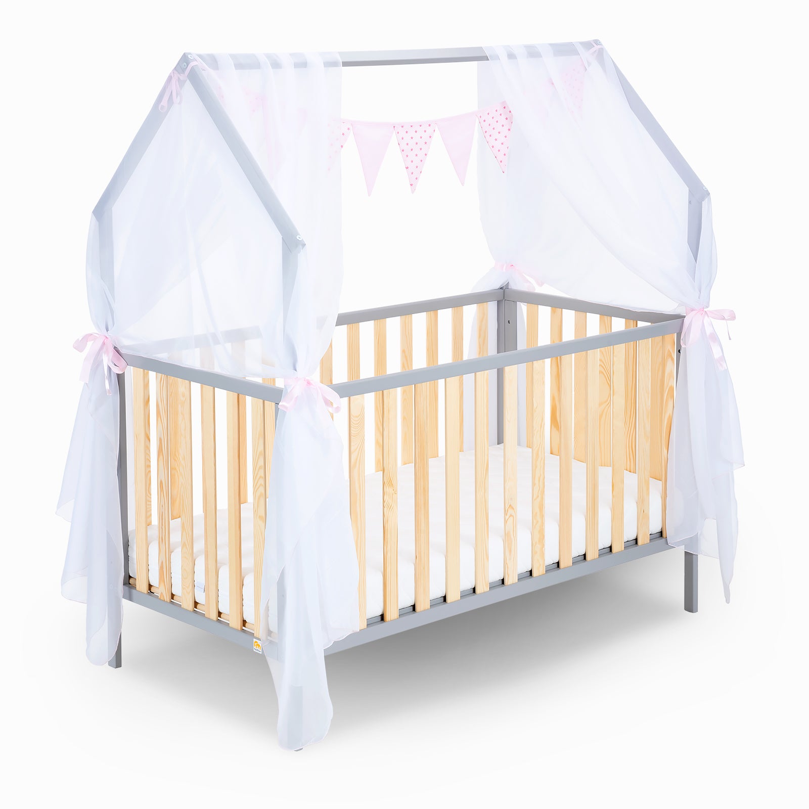 Hausbett Schlafmütze Grau / Natur 120x60