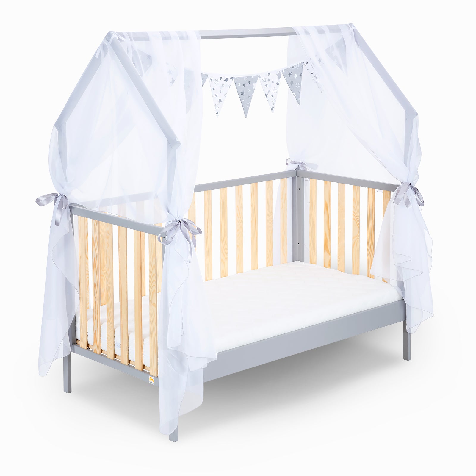 Hausbett Schlafmütze Grau / Natur 140x70