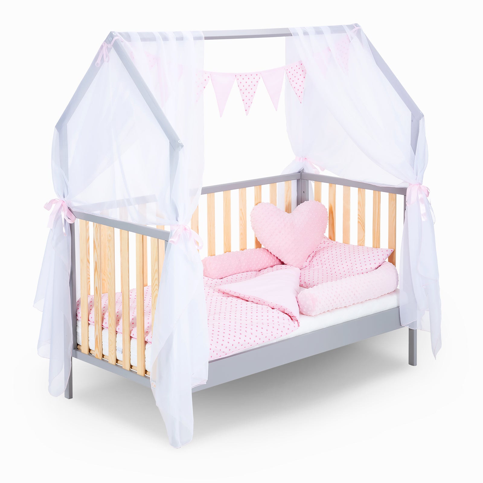 Hausbett Schlafmütze Grau / Natur 140x70